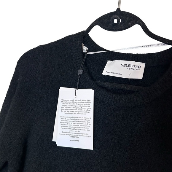 Selected Femme Juma Long Sleeve Knit Wool Dress- Size Small - Picture 11 of 15